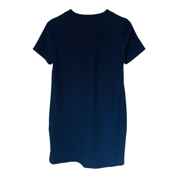 Catherine Malandrino Navy Blue Lace Front Grommet Shift Dress w/ Pockets Small - Picture 7 of 8